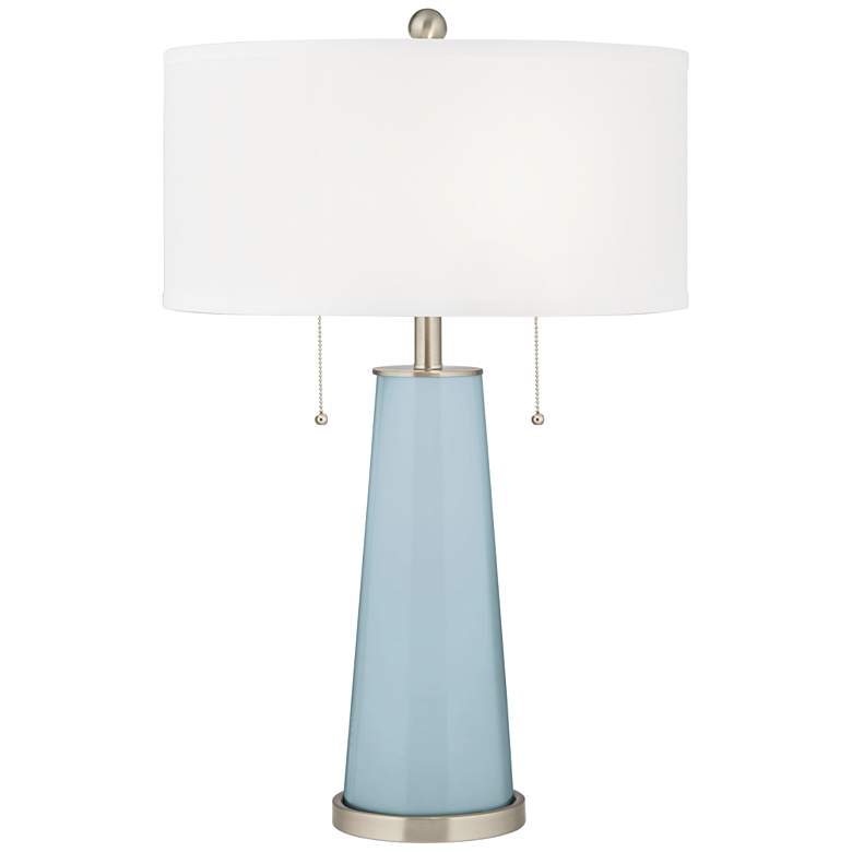 Image 1 Color Plus Peggy 29 3/4 inch Modern Glass Vast Sky Blue Table Lamp