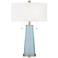 Color Plus Peggy 29 3/4" Modern Glass Vast Sky Blue Table Lamp
