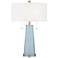 Color Plus Peggy 29 3/4" Modern Glass Vast Sky Blue Table Lamp