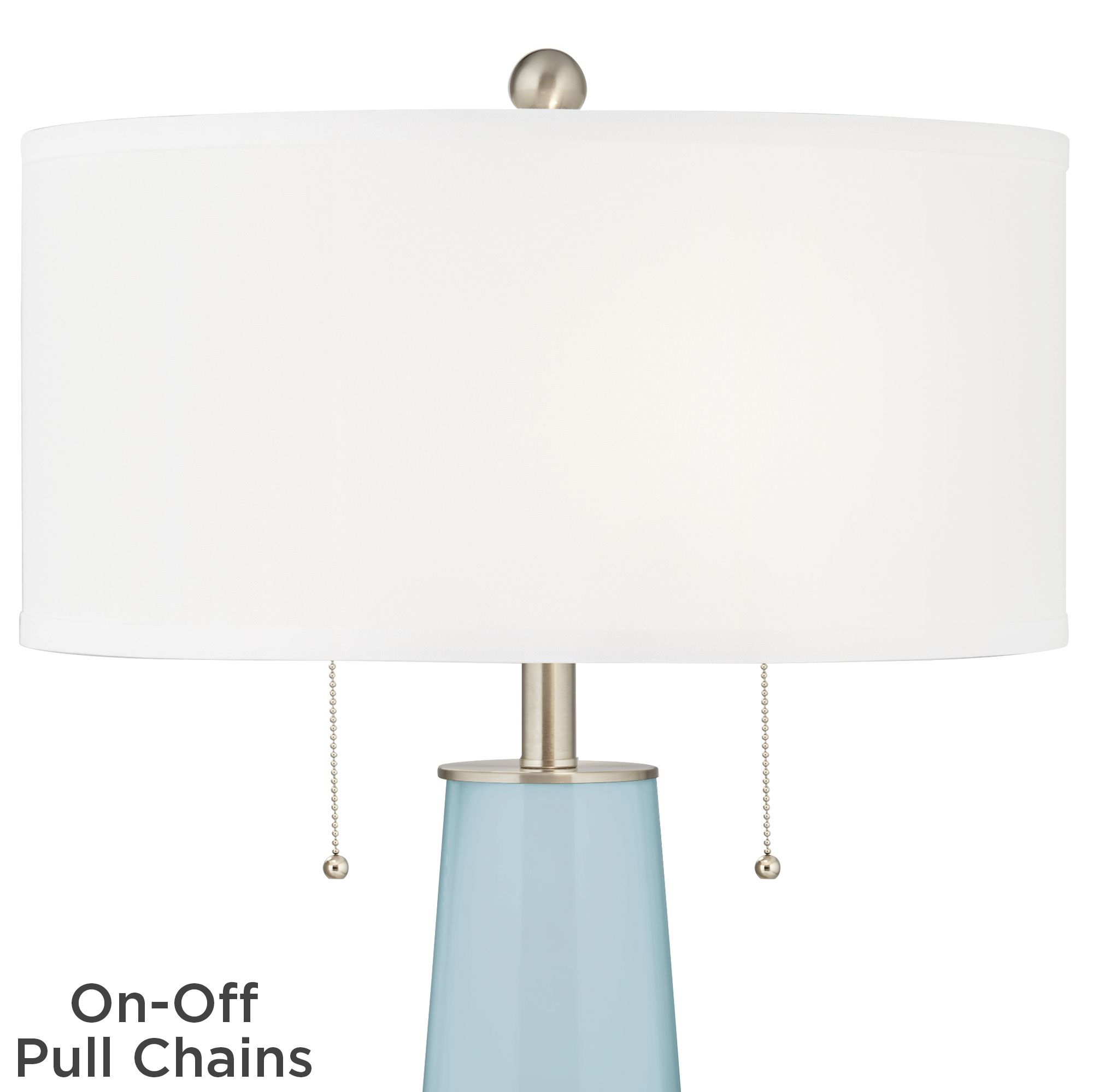 Image 2 Color Plus Peggy 29 3/4" Modern Glass Vast Sky Blue Table Lamp more views