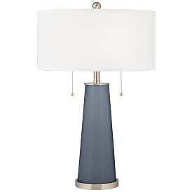 Image1 of Color Plus Peggy 29 3/4" Modern Granite Peak Gray Table Lamp