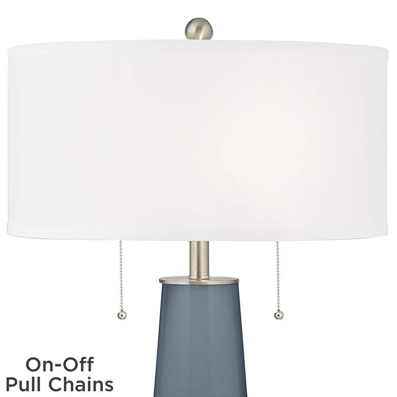 Image 2 Color Plus Peggy 29 3/4" Modern Granite Peak Gray Table Lamp more views