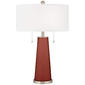 Image1 of Color Plus Peggy 29 3/4" Modern Madeira Red Glass Table Lamp