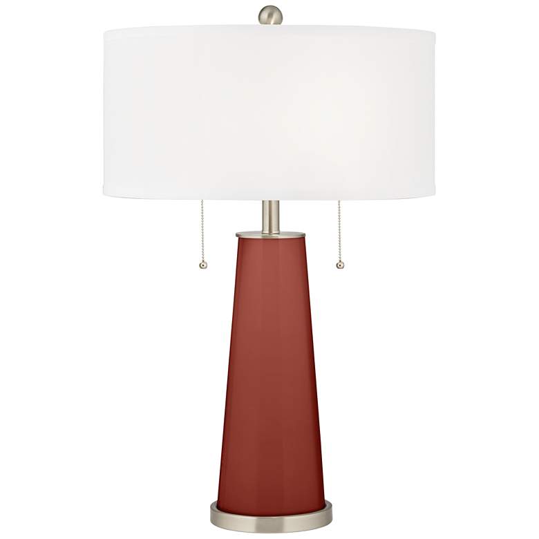 Image 1 Color Plus Peggy 29 3/4" Modern Madeira Red Glass Table Lamp