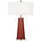 Color Plus Peggy 29 3/4" Modern Madeira Red Glass Table Lamp