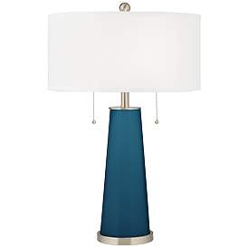 Image1 of Color Plus Peggy 29 3/4" Modern Oceanside Blue Glass Table Lamp