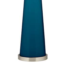 Image3 of Color Plus Peggy 29 3/4" Modern Oceanside Blue Glass Table Lamp more views