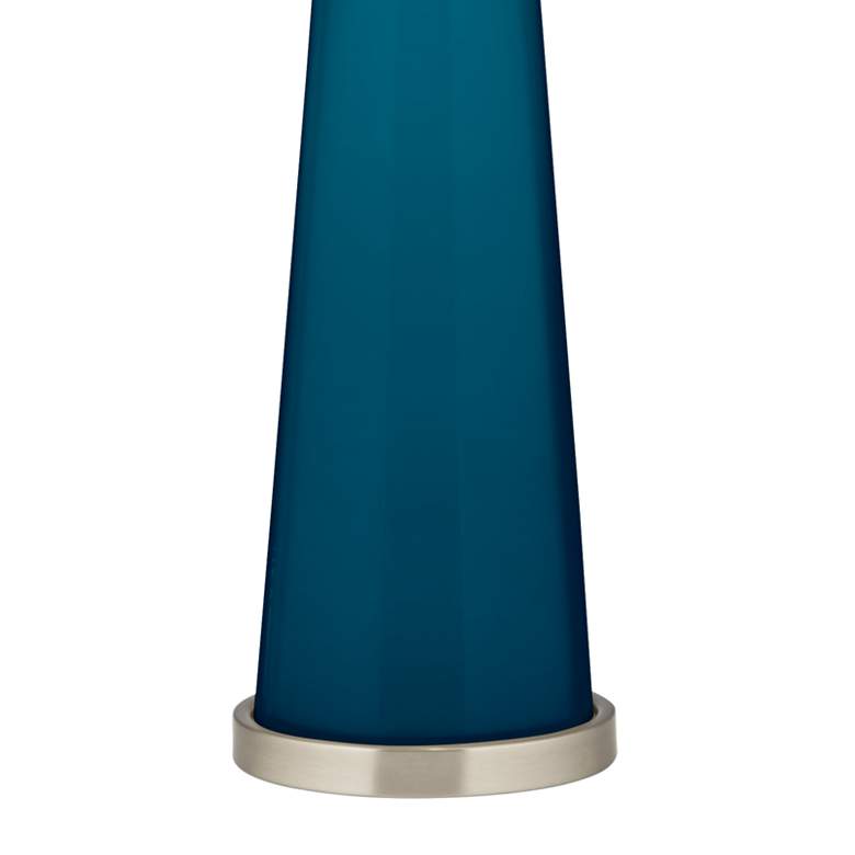 Image 3 Color Plus Peggy 29 3/4" Modern Oceanside Blue Glass Table Lamp more views
