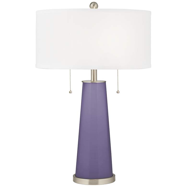 Image 1 Color Plus Peggy 29 3/4" Modern Purple Haze Glass Table Lamp