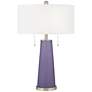 Color Plus Peggy 29 3/4" Modern Purple Haze Glass Table Lamp