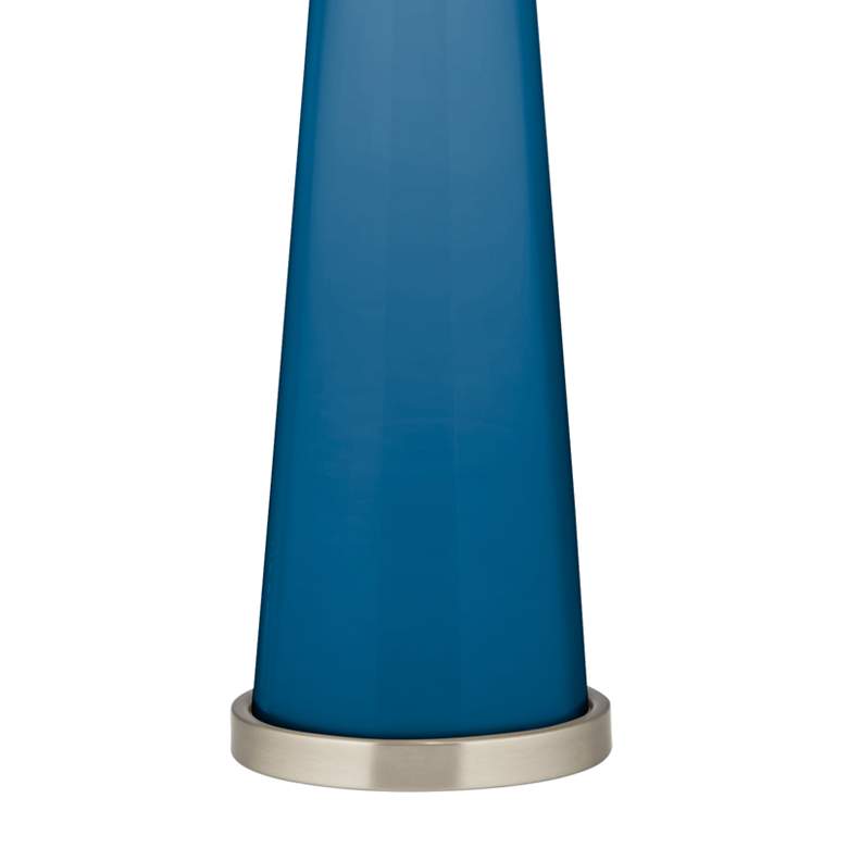 Image 3 Color Plus Peggy 29 3/4 inch Mykonos Blue Glass Table Lamp more views