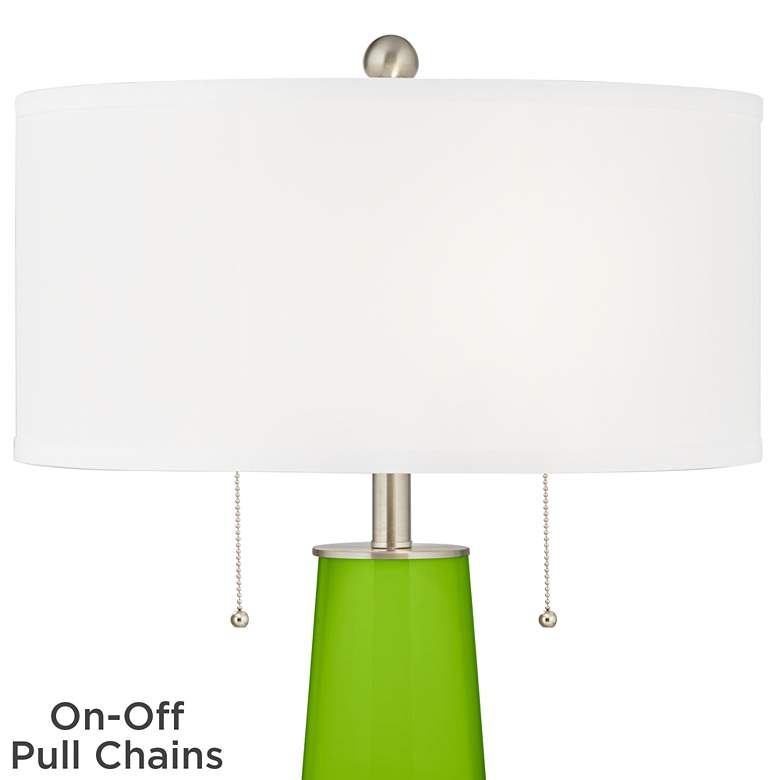 Image 2 Color Plus Peggy 29 3/4" Neon Green Glass Table Lamp more views