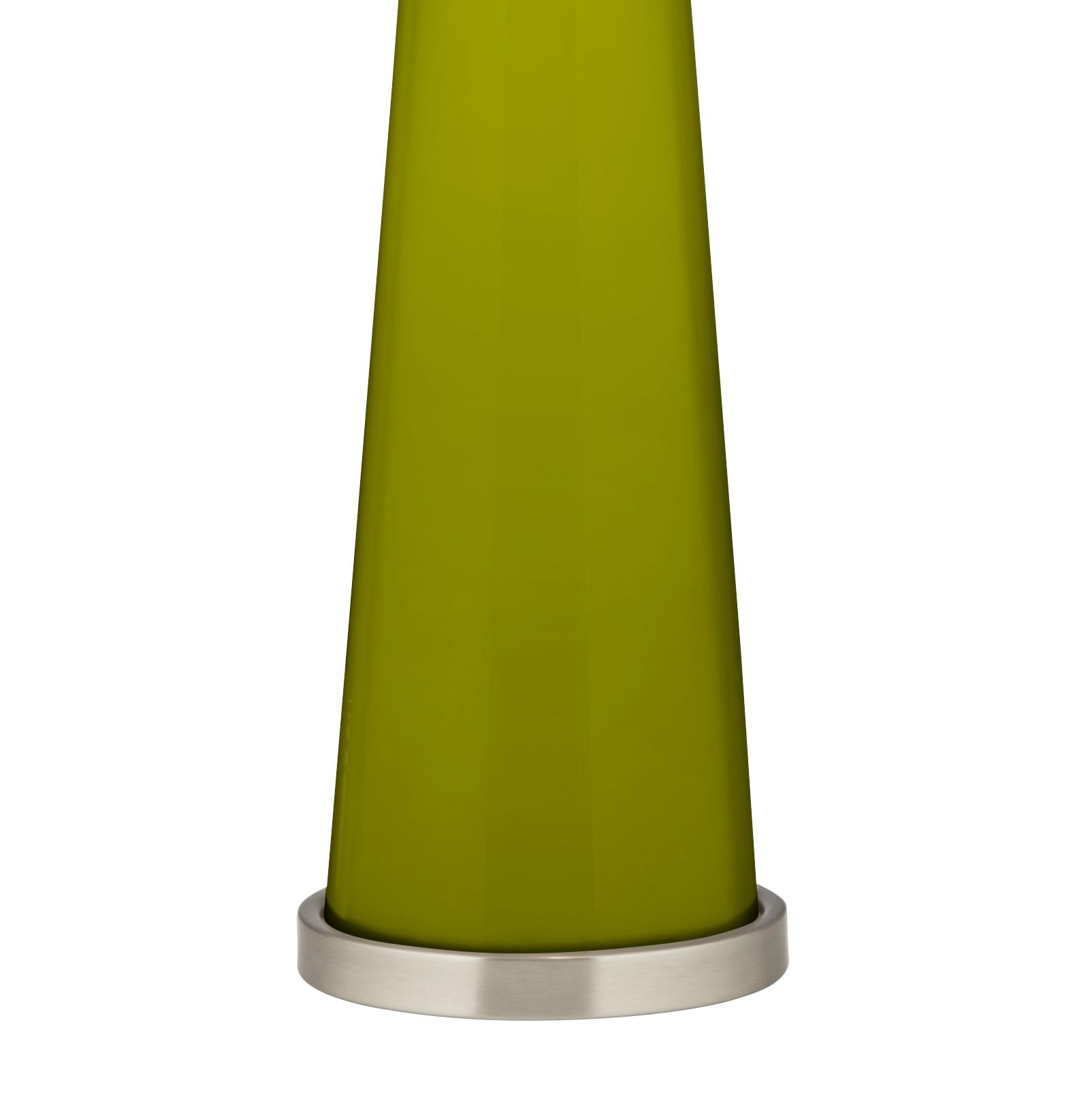 Image 3 Color Plus Peggy 29 3/4" Olive Green Glass Table Lamp more views