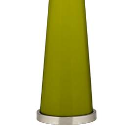 Image3 of Color Plus Peggy 29 3/4" Olive Green Glass Table Lamp more views