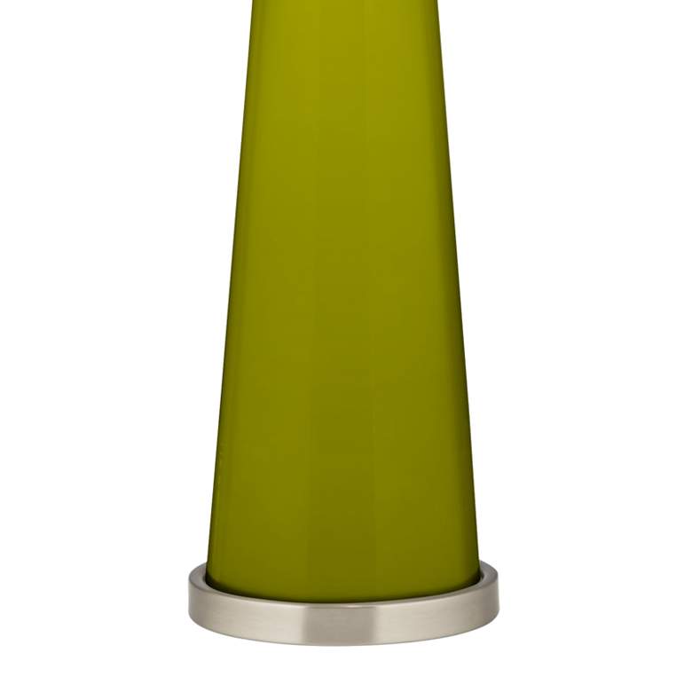Image 3 Color Plus Peggy 29 3/4" Olive Green Glass Table Lamp more views