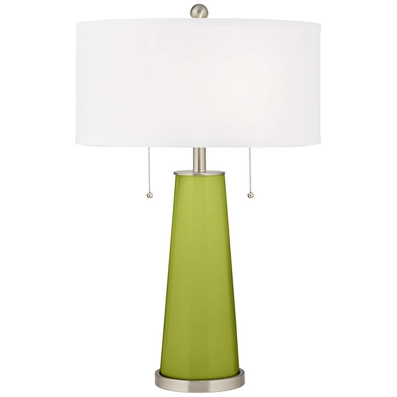 Image 1 Color Plus Peggy 29 3/4" Parakeet Green Glass Table Lamp