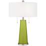 Color Plus Peggy 29 3/4" Parakeet Green Glass Table Lamp