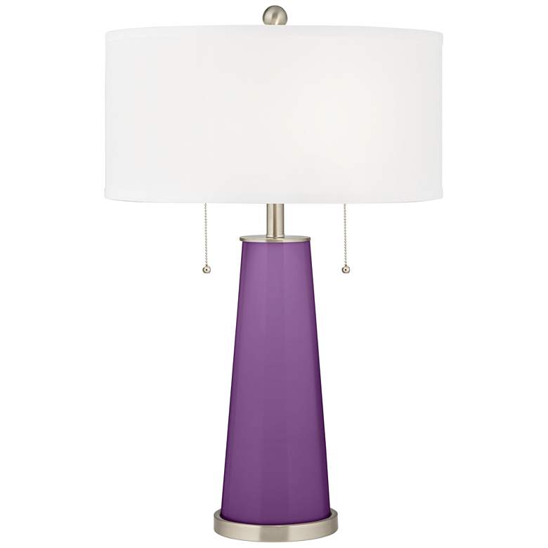 Image 1 Color Plus Peggy 29 3/4 inch Passionate Purple Glass Table Lamp