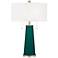 Color Plus Peggy 29 3/4" Peacock Blue Glass Table Lamp