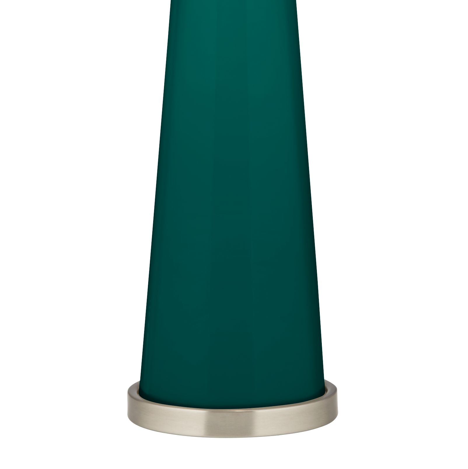 Image 3 Color Plus Peggy 29 3/4" Peacock Blue Glass Table Lamp more views