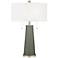 Color Plus Peggy 29 3/4" Pewter Green Glass Table Lamp