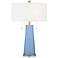 Color Plus Peggy 29 3/4" Placid Blue Glass Table Lamp