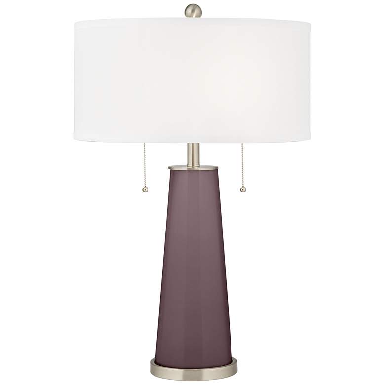 Image 1 Color Plus Peggy 29 3/4" Poetry Plum Purple Glass Table Lamp