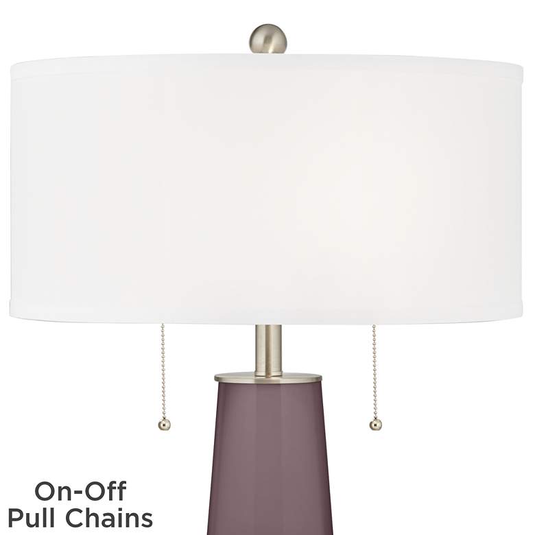 Image 2 Color Plus Peggy 29 3/4" Poetry Plum Purple Glass Table Lamp more views