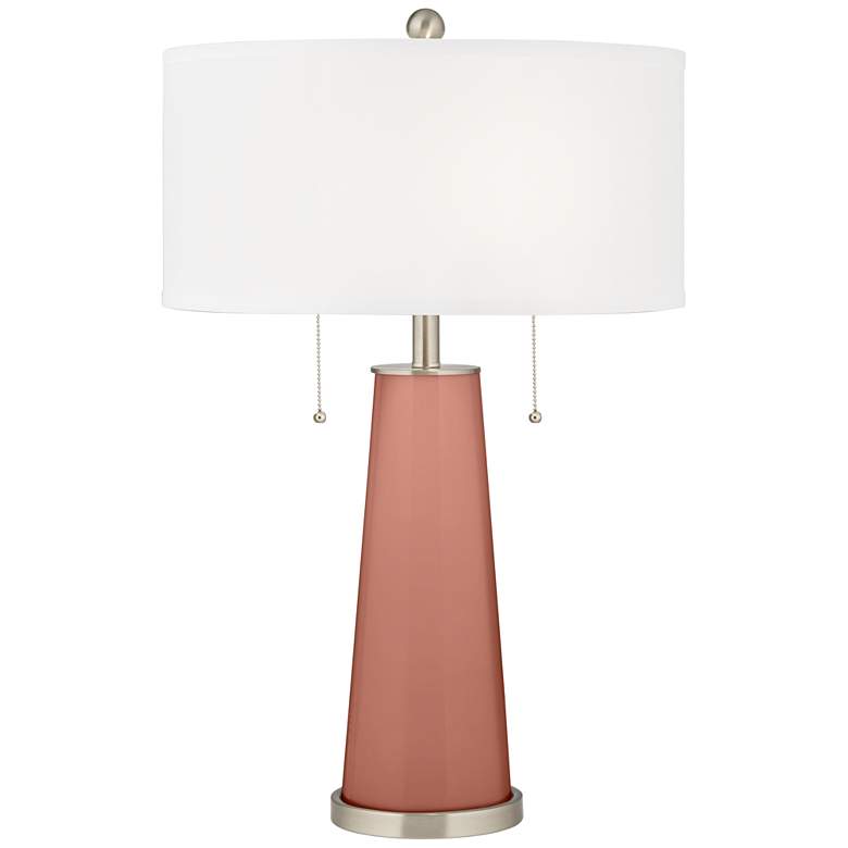 Image 1 Color Plus Peggy 29 3/4 inch Rojo Dust Red Table Lamp