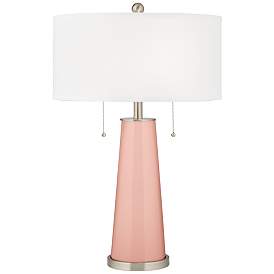 Image1 of Color Plus Peggy 29 3/4" Rose Pink Glass Table Lamp
