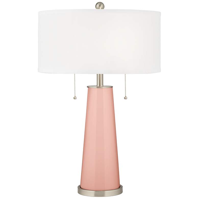 Image 1 Color Plus Peggy 29 3/4" Rose Pink Glass Table Lamp