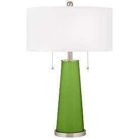 Image1 of Color Plus Peggy 29 3/4" Rosemary Green Glass Table Lamp