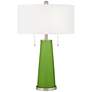 Color Plus Peggy 29 3/4" Rosemary Green Glass Table Lamp