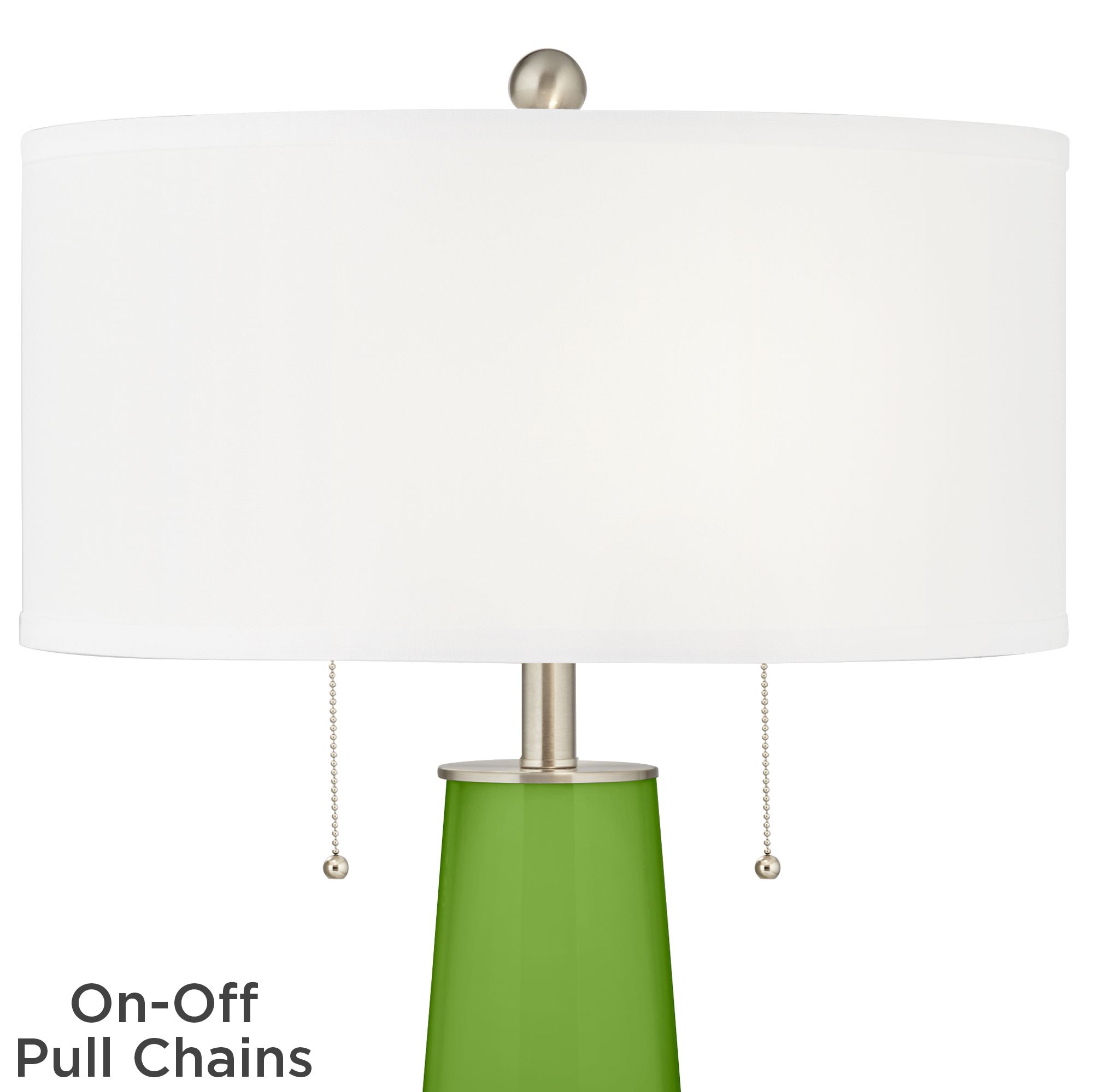 Image 2 Color Plus Peggy 29 3/4" Rosemary Green Glass Table Lamp more views