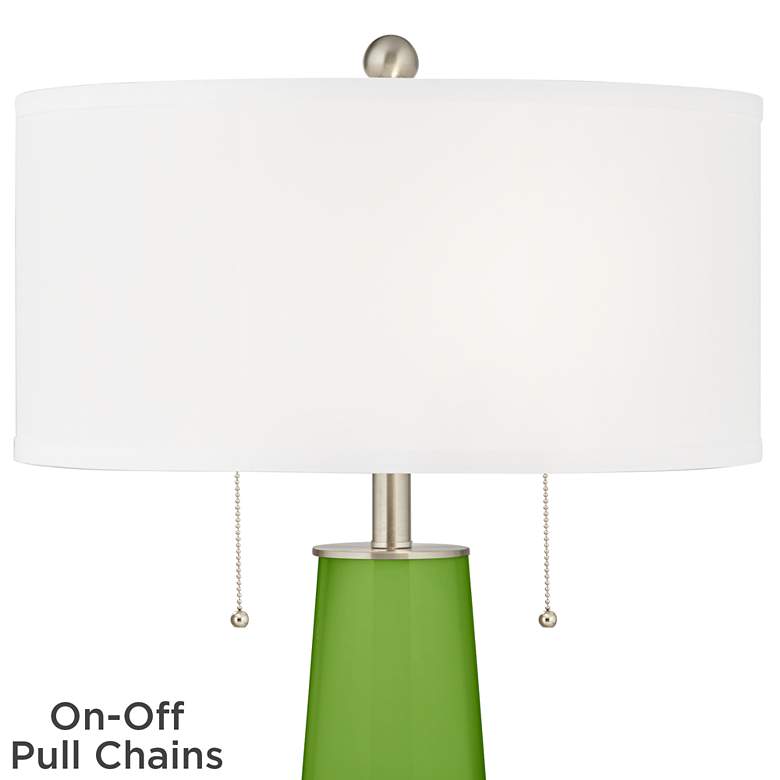Image 2 Color Plus Peggy 29 3/4" Rosemary Green Glass Table Lamp more views
