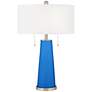 Color Plus Peggy 29 3/4" Royal Blue Glass Table Lamp
