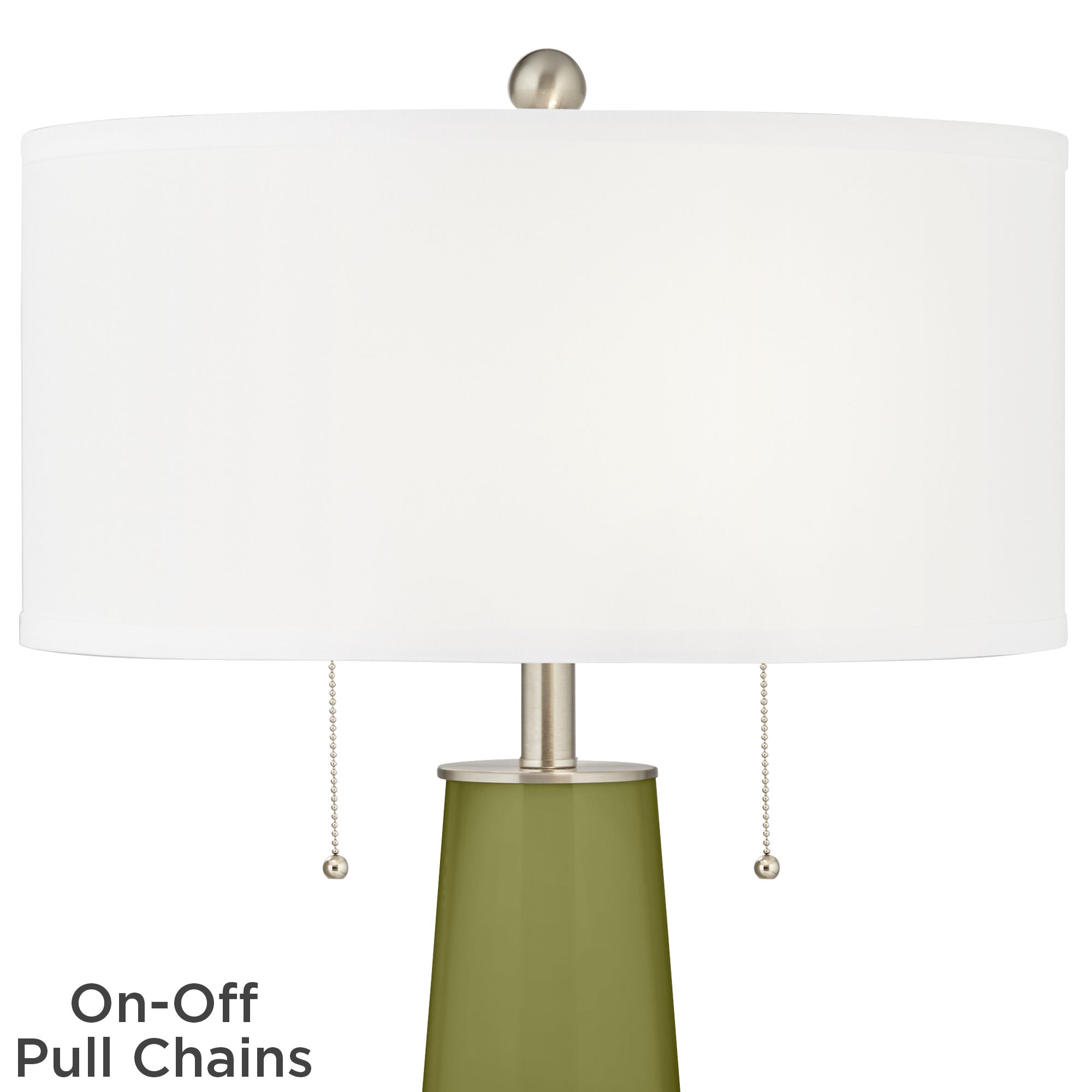 Image 2 Color Plus Peggy 29 3/4" Rural Green Glass Table Lamp more views