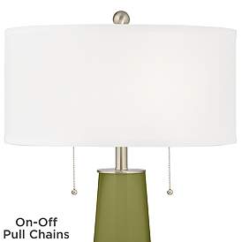 Image2 of Color Plus Peggy 29 3/4" Rural Green Glass Table Lamp more views