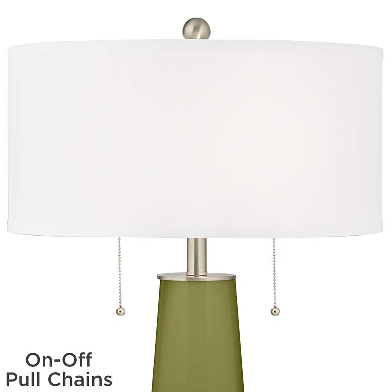 Image 2 Color Plus Peggy 29 3/4" Rural Green Glass Table Lamp more views