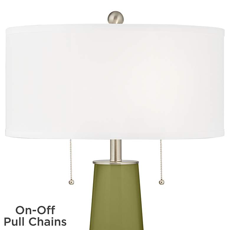 Image 2 Color Plus Peggy 29 3/4 inch Rural Green Glass Table Lamp more views