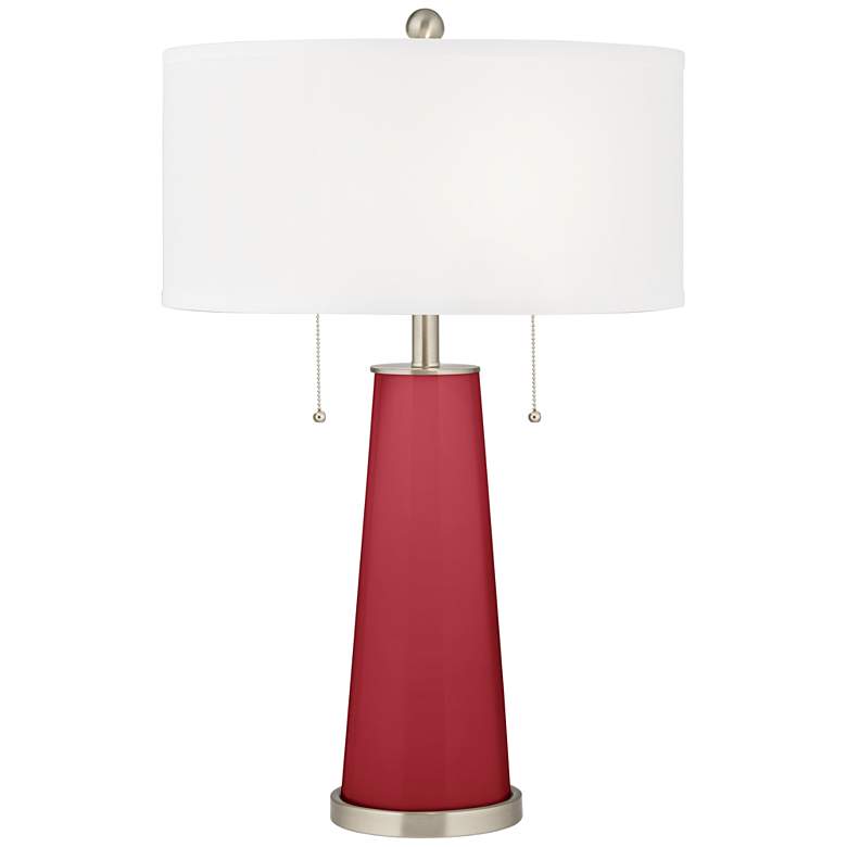 Image 1 Color Plus Peggy 29 3/4" Samba Red Glass Table Lamp