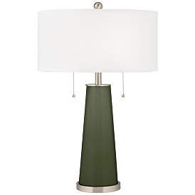 Image1 of Color Plus Peggy 29 3/4" Secret Garden Green Glass Table Lamp