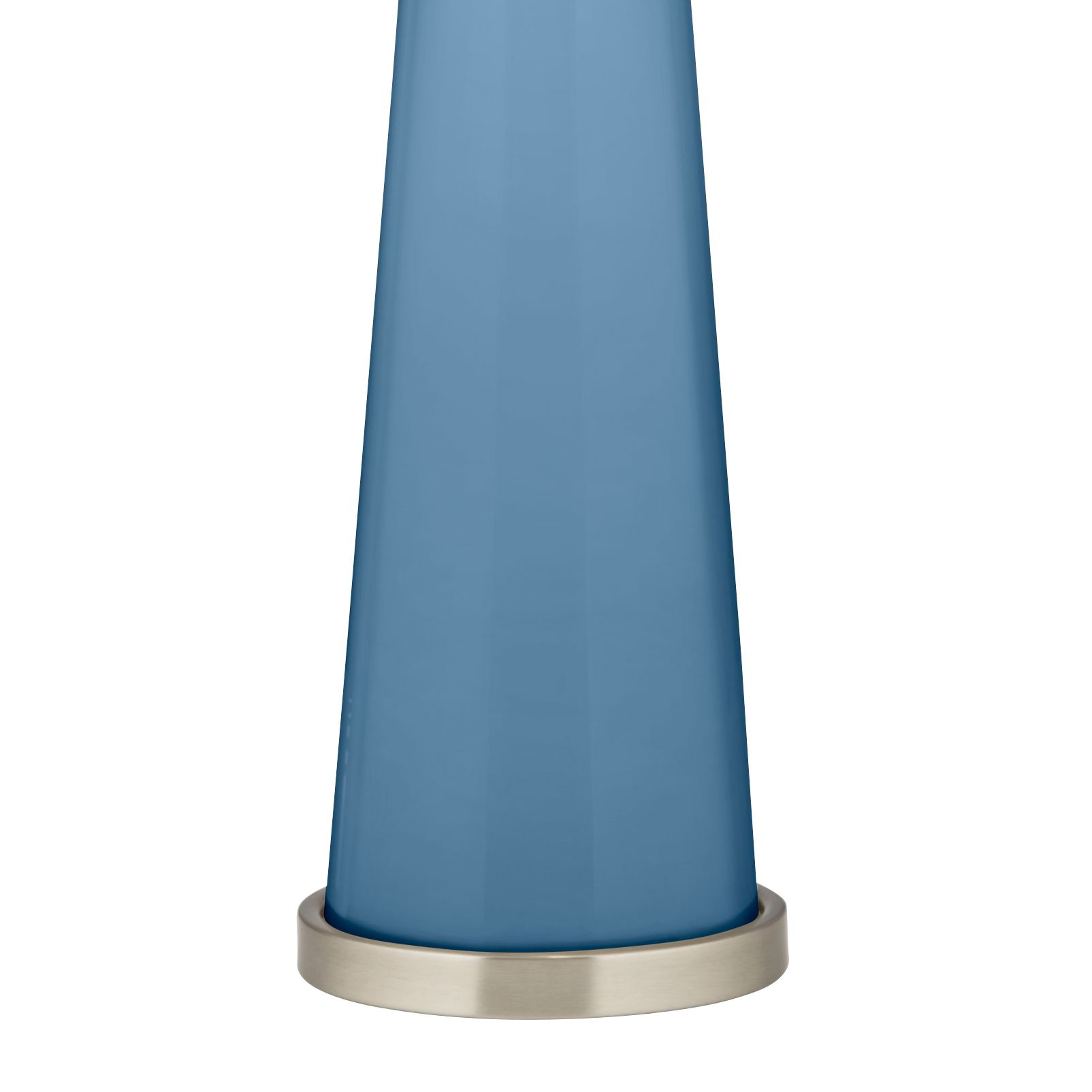 Image 3 Color Plus Peggy 29 3/4" Secure Blue Glass Table Lamp more views