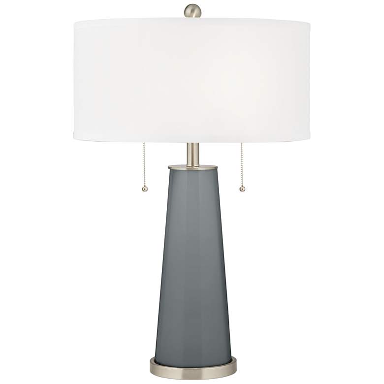 Image 1 Color Plus Peggy 29 3/4" Software Gray Glass Table Lamp
