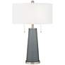 Color Plus Peggy 29 3/4" Software Gray Glass Table Lamp