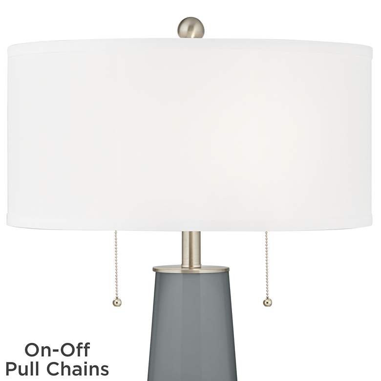 Image 2 Color Plus Peggy 29 3/4" Software Gray Glass Table Lamp more views