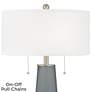 Color Plus Peggy 29 3/4" Software Gray Glass Table Lamp
