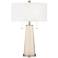 Color Plus Peggy 29 3/4" Steamed Milk White Glass Table Lamp