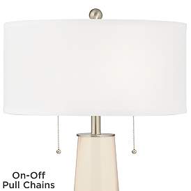 Image2 of Color Plus Peggy 29 3/4" Steamed Milk White Glass Table Lamp more views
