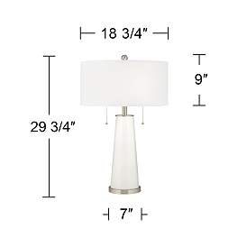 Image4 of Color Plus Peggy 29 3/4" Steamed Milk White Glass Table Lamp more views